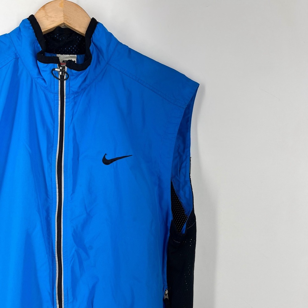 Nike Mens Vintage Mesh Back Reflective Full Zip Running Training Vest M - Picture 5 of 15